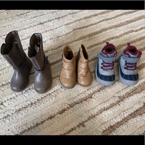 EUC toddler / baby girl boots lot / bundle